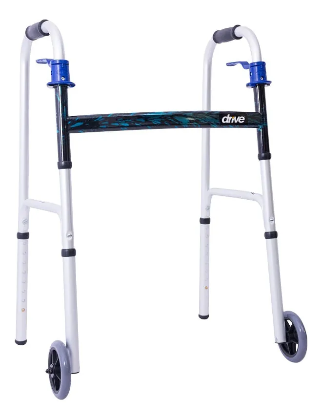 Andador DRIVE con ruedas. Reforzado 158kg regulable/plegable 