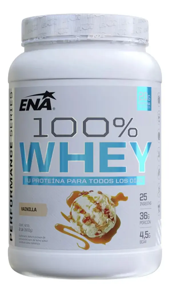 Proteina 100% Whey 2 Lb - Whey Protein Ena Sabor Vainilla