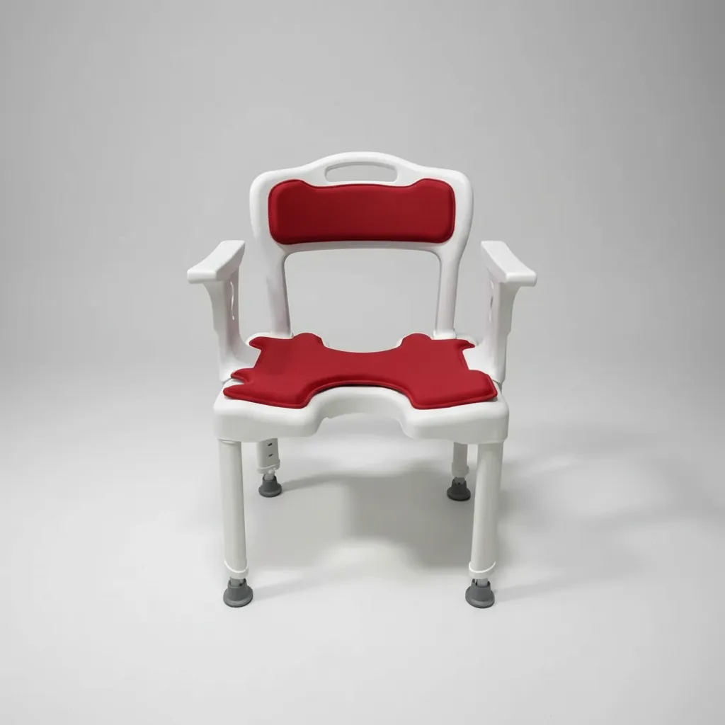 Silla de Ducha supersuave ROJA 1102